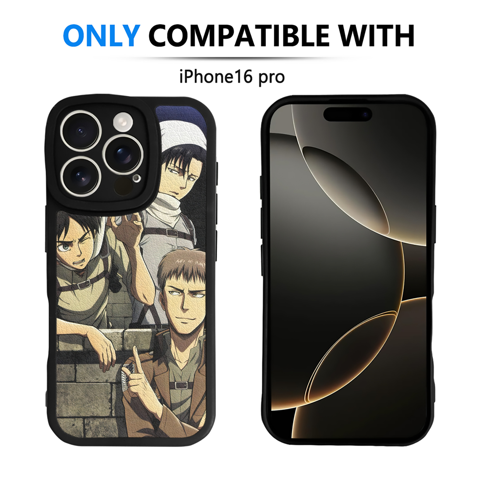 （画像用） 進撃の巨人 Attack on Titan 【iPhone 16シリーズ対応】シリコンスマホケース（レザー調） 材質：シリコン